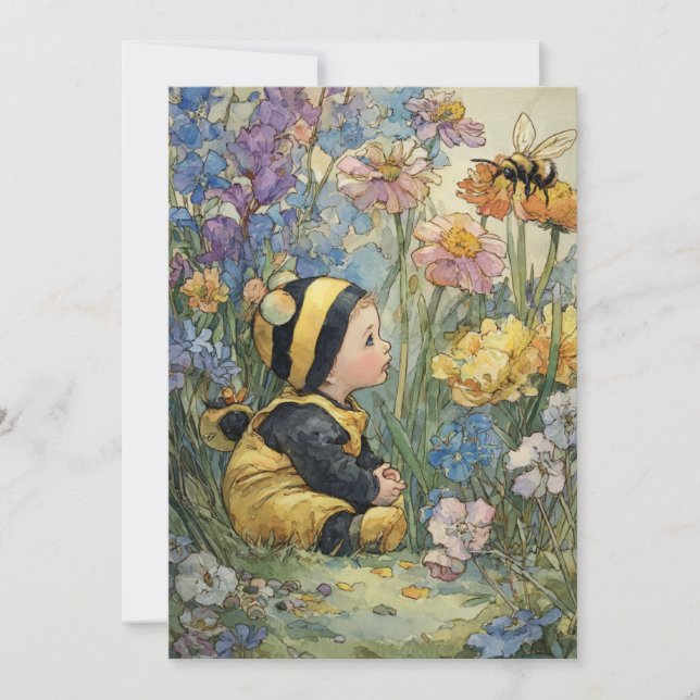 Convites Doce como uma abelha | Amor a Zumbir (Frente)