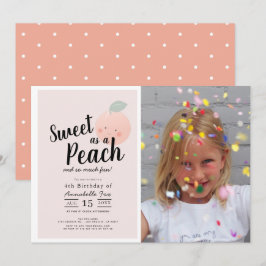 Convites Doce como uma Foto de Aniversário de Menina Fofa