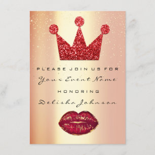 Convites Doce Coroa Chá de panela Quinceanera Kiss