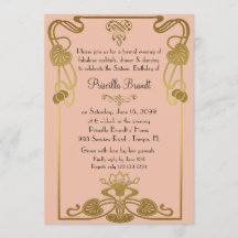 Doce Dezesseis Aniversários, estilo Gatsby, Peach 