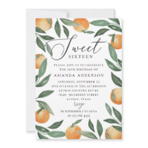 Doce Dezesseis | Citrus Orange & Greenery Birthday
