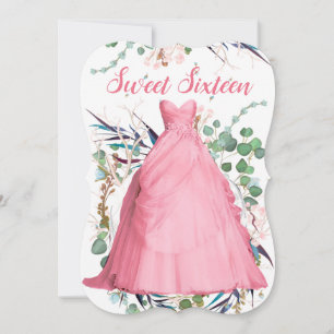 Convites Doce Dezesseis Colos Rosa Vestidos Selvagens Convi