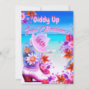 Convites Doce Dezesseis e 16º Aniversário Floral da Bebida