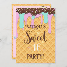 Doce Dezesseis E Dezesseis Unidades Waffle Cone