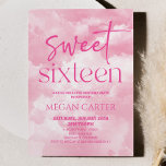 Convites Doce Dezesseis Nuvens Rosa 16ª Festa de aniversári<br><div class="desc">Este é um doce Convite de aniversário 16 Nuvens Rosa!</div>
