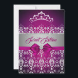 Convites Doce Dezesseis Rosa Sparkle Diamond Tiara Arco<br><div class="desc">Mais elegantes 16 convites na Loja Bayleigh!</div>