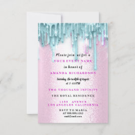 Convites Doce Dezesseis Unidades Azuis De Vestido Floral Ro