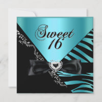 Doce Dezesseis Zebra Azul Preto