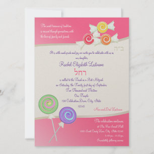 Convites Doce doce Mitzvah Watermelon Rosa escuro
