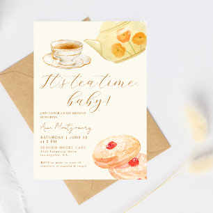 Convites Doce É Hora do Chá Bebê Vintage Chá de Bebê