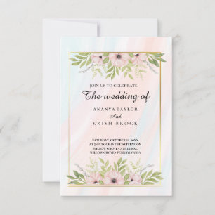 Convites Doce e Rosa Casamento Floral