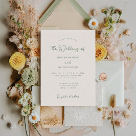Convites Doce e Whimsical | Casamento de Ivory e Sage Green