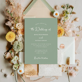 Convites Doce e Whimsical | Sage Green Wedding