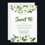 Convites Doce Floral Branco Botânico Moderno Primavera Doce<br><div class="desc">Primavera Floral Branco Botânico Moderno Doce 16 Convite Ver coleção correspondente em Niche e Nest Store</div>