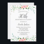 Convites Doce Floral Sparkle Confetti - aniversário de 30 a<br><div class="desc">Convites florais mais bonito na Loja Little Bayleigh!</div>