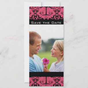 Convites Doce Framboesa & Preto Chandelier Salve a Data