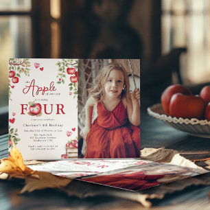 Convites Doce Maçã Dos Nossos Olhos    Foto 4º Aniversário