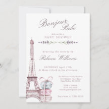 Doce Macaron Bonjour Bebe Chá de fraldas Paris