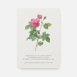 Convites Doce Minimalista 16 Vintage Floral Botânico