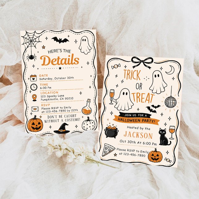 CONVITES DOCE OU TRAVESSURA FOFO HALLOWEEN (Criador carregado)