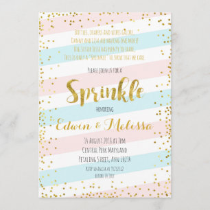 Convites Doce Pastel Baby Sprinkle Invitationbaby,chá,s