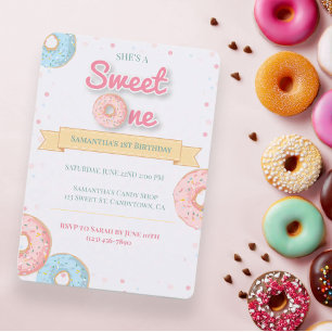 Convites Doce Primeiro Aniversário Donut