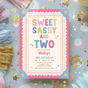 Convites Doce Sassy E Duas Meninas Caprichosas 2º Aniversár