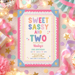Convites Doce Sassy E Duas Meninas Caprichosas Aniversário 