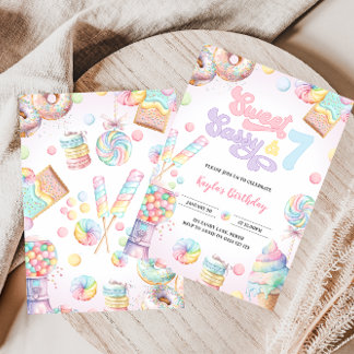 Convites Doce Sassy e SEVEN Pastel Sorvete e Bolo
