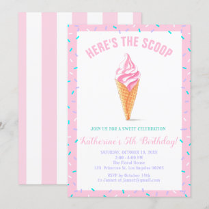 Convites Doce Scoop Baby Sprinkle Candy Compre Aniversário