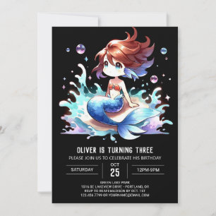 Convites Doce Sereia Encantada Aniversário