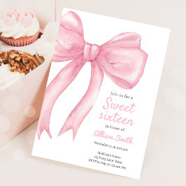 Convites Doce Sessenta Arcos Rosa Coquette 16º Aniversário
