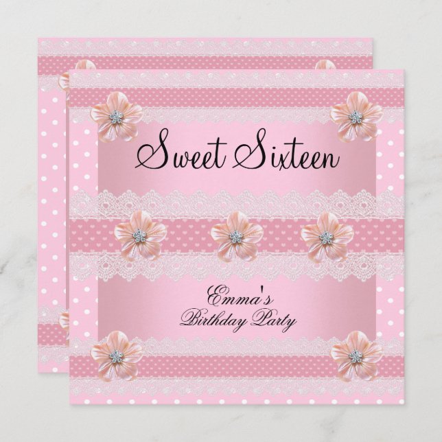 Convites Doce Sessenta e dezesseis Fragmentos - Mancha Bran (Frente/Verso)