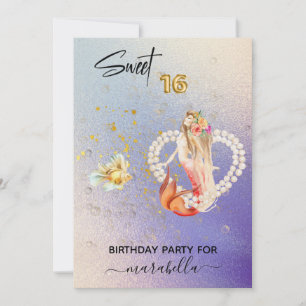 Convites *~* DOCE SEXTA Sereia Cardíaca Pérola 16 Anivers