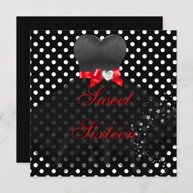 Convites DOCE SEZE Festa de aniversário 16ª (Frente/Verso)