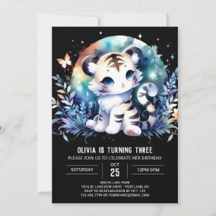 Convites Doce Tiger Birthday minimalista