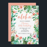 Convites Doce Tropical 16 Aloha Luau Aniversário<br><div class="desc">gráficos de DeniseAnneGraphics.etsy.com Aloha Sweet 16 Aniversário. Bonito convite para o aniversário de 16 anos de floral tropical.</div>