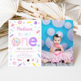Convites Doce Um Docinho Lollipop Primeiro Aniversário