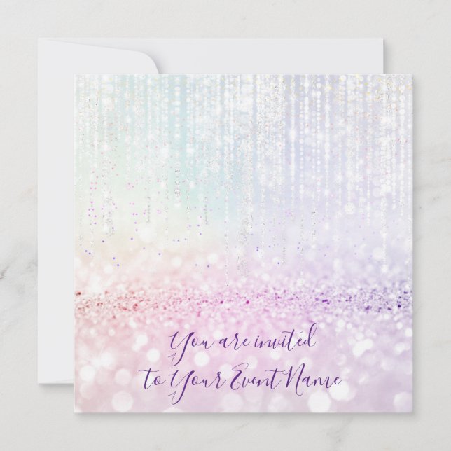 Convites Doces 16.ª Cordas de Pastel de Quinceanera Bridal (Frente)