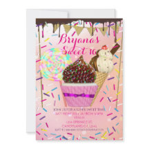 Convites Doces 16 Anos Candy Land Chuvas de Confei