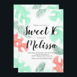 Convites Doces 16 Folhas de Casca Monstera<br><div class="desc">Folhas de palmeiras de aquarela e Monstera deixa uma ilustração convidativa projetada por Dream Big Digital Design</div>