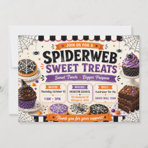 Convites Doces Aranha Halloween