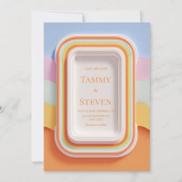 Convites Doces Coloridos Retro Gummy Quadro 3D Casamento