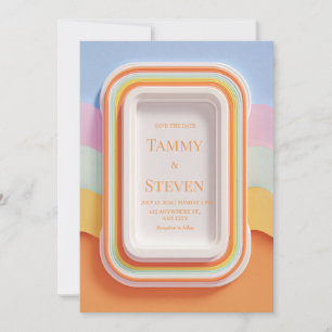 Convites Doces Coloridos Retro Gummy Quadro 3D Casamento