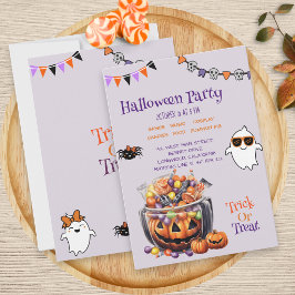 Convites Doces de Abóbora Colorida para Crianças no Hallowe