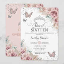 Docinho 16 Boho Blush Rosa Floral Pampas Grass