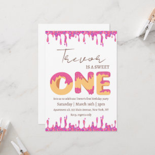 Convites Docinho de ilustração de noz de um aniversário