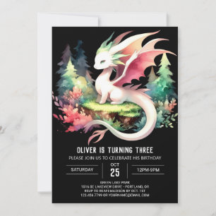 Convites Docinho Dragão Whimsy Aniversário