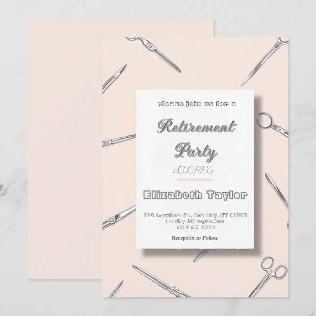 Convites Doctor  Surgeon nurse retirement invitation (Frente/Verso)