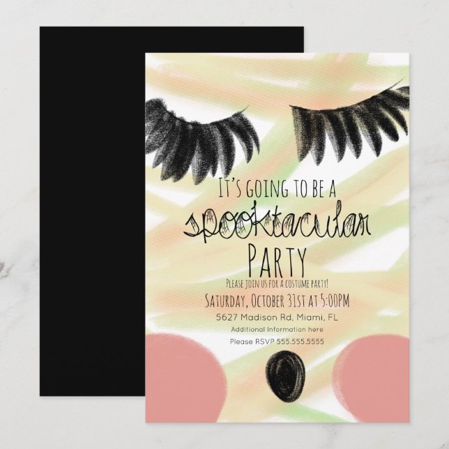 Convites Dodle Figurino da Mummy do Halloween (Frente/Verso)